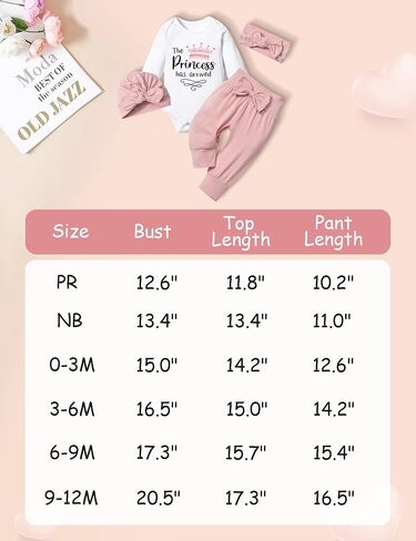 Baby Girl Clothes Infant Newborn Baby Clothes for Girls Long Sleeve Romper Pant Sets Letter Prints Baby Girl Outfits in Saudi Arabia