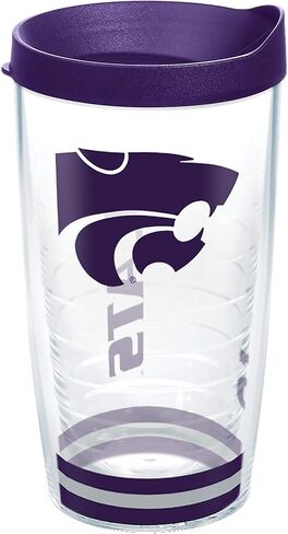 كوب Tervis مصنوع في الولايات المتحدة الأمريكية بجدار مزدوج من جامعة ولاية كانساس KSU Wildcats المعزولة يحافظ على المشروبات باردة وساخنة، 24oz، تقليد in Saudi Arabia