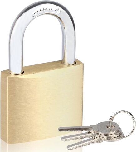 قفل نحاسي صلب مع 3 مفاتيح، 1-1/2 بوصة (38 مم) قفل خزانة جسم عريض، قفل بمفتاح للسقائف، وحدة تخزين، خزانة صالة الألعاب الرياضية المدرسية، سياج، صندوق أدوات، بوابة، مستودع in Kuwait