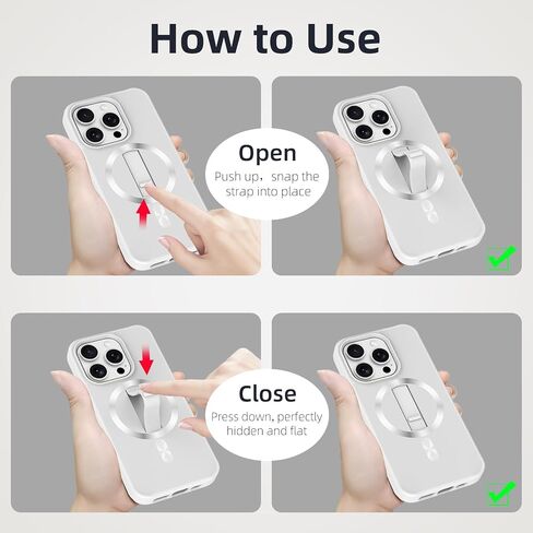 حافظة AUROX المغناطيسية لهاتف iPhone 15، متوافقة مع MagSafe، حافظة هاتف حماية من الدرجة العسكرية مقاومة للصدمات، غطاء هاتف واقٍ نحيف شفاف غير لامع، رمادي متدرج أسود in Kuwait