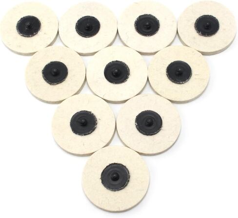 10 Piece 3" Wool QC Disc Polishing Buffing Pads Wheels in Saudi Arabia
