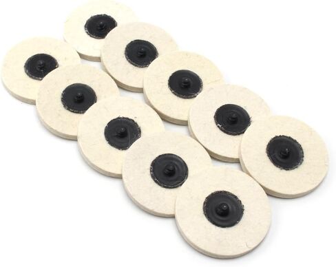 10 Piece 3" Wool QC Disc Polishing Buffing Pads Wheels in Saudi Arabia