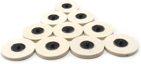 10 Piece 3" Wool QC Disc Polishing Buffing Pads Wheels in Saudi Arabia