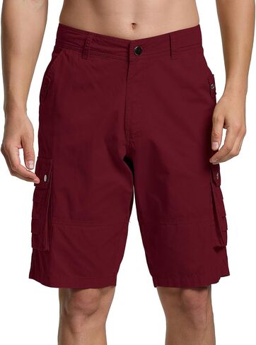 Men's Cargo Shorts Relaxed Fit Below Knee Length Hiking Shorts with 6 Pockets in Saudi Arabia