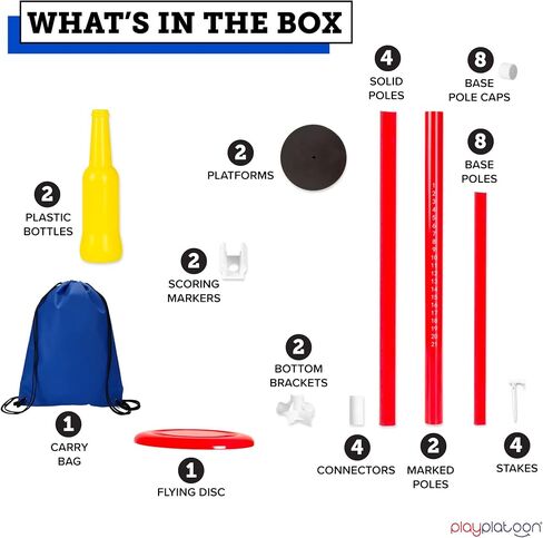 Bottle Jam Flying Disc Game for Teens & Adults to Play Outdoors - Yard Games Set Tailgate Party Game, Backyard and Beach Game in Saudi Arabia