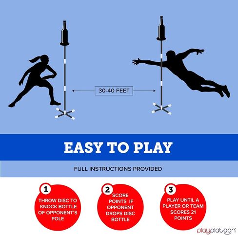 Bottle Jam Flying Disc Game for Teens & Adults to Play Outdoors - Yard Games Set Tailgate Party Game, Backyard and Beach Game in Saudi Arabia