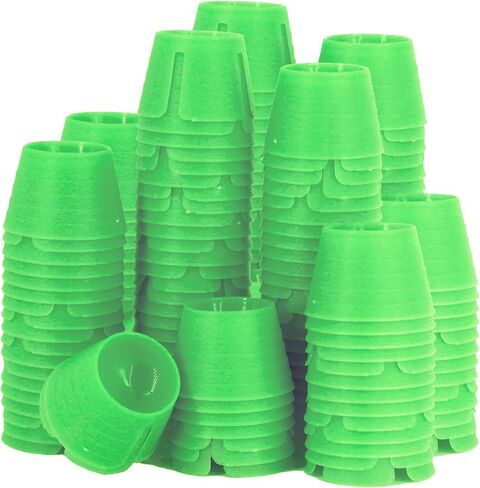 Plastic Dappen Dishes, Dental Plastic Dappen Dishes, Nails Manicure Acrylic Cup, Mixing Bowls Small Plaster Cup Container, Dental, Nails, Tattoo (100, Green) in Saudi Arabia