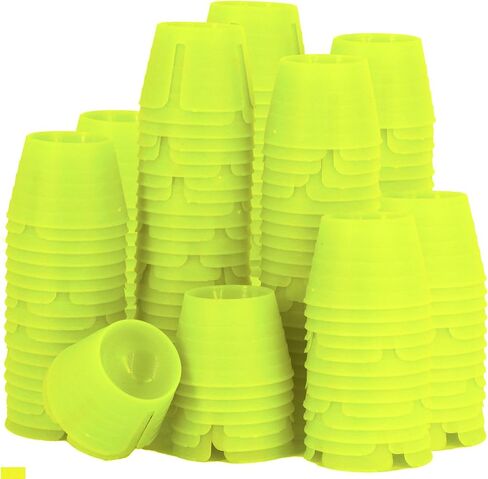 Plastic Dappen Dishes, Dental Plastic Dappen Dishes, Nails Manicure Acrylic Cup, Mixing Bowls Small Plaster Cup Container, Dental, Nails, Tattoo (100, Green) in Saudi Arabia