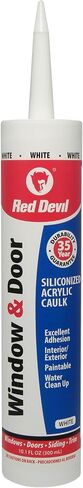 Red Devil 084650 84650 مادة عازلة من الأكريليك السيليكوني للنوافذ والأبواب، 10.1 أونصة، رمادي in Kuwait