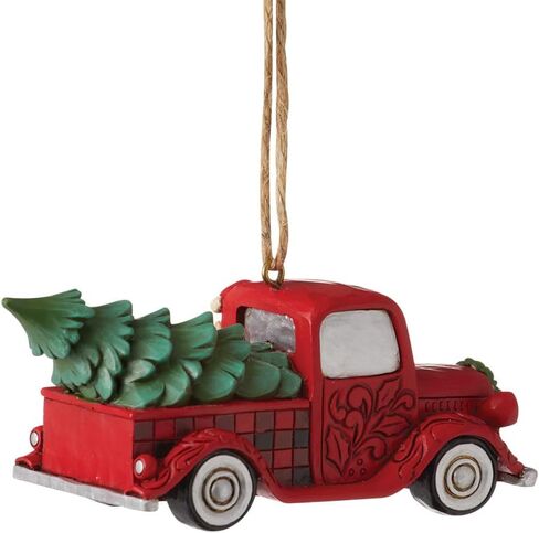 Enesco Jim Shore Heartwood Creek Four Seasons Highland Santa Plaid Red Truck Ornament in Saudi Arabia
