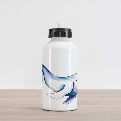 Lunarable Saying Aluminum Water Bottle, Life is a Journey Enjoy the Ride Phrase Motorcycle Hipster Illustration, Insulated Spill-Proof Travel Sports Water Bottle, 16.9 OZ, White Grey in Saudi Arabia