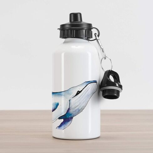 Lunarable Saying Aluminum Water Bottle, Life is a Journey Enjoy the Ride Phrase Motorcycle Hipster Illustration, Insulated Spill-Proof Travel Sports Water Bottle, 16.9 OZ, White Grey in Saudi Arabia