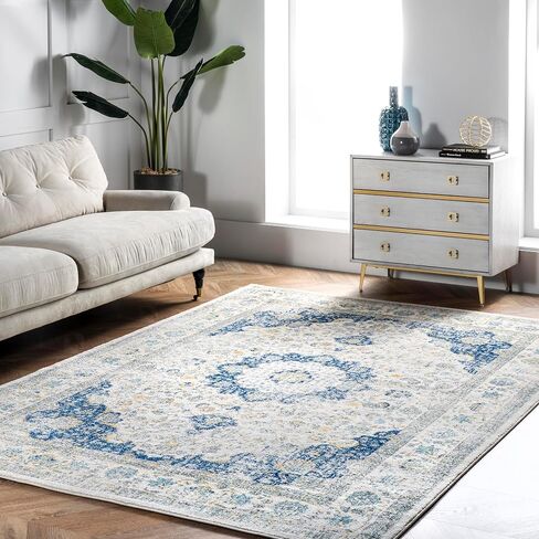 nuLOOM Verona Vintage Persian Area Rug, 5x7, Blue in Saudi Arabia