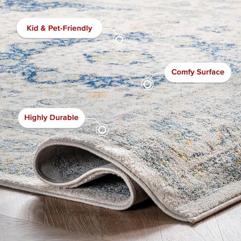 nuLOOM Verona Vintage Persian Area Rug, 5x7, Blue in Saudi Arabia