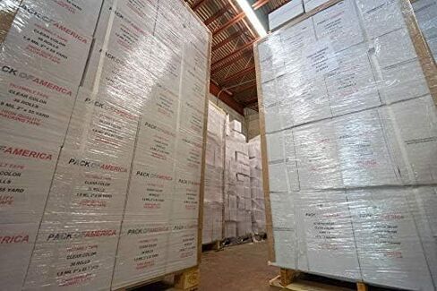 Stretch Film - 2 Roll Clear, 18" x 1100 Feet, 80 Gauge (20 Micron) Industrial Heavy Duty Plastic Shrink Wrap with Hand Saver for Packing, Shipping, Pallet, Moving Supplies in Saudi Arabia