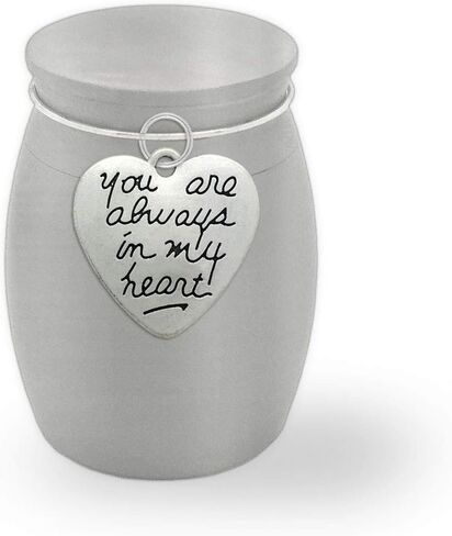 جرة تذكارية صغيرة حامل تذكار دائمًا في قلبي حاوية جرة قارورة نحى الفولاذ المقاوم للصدأ جنازة الحرق in Kuwait