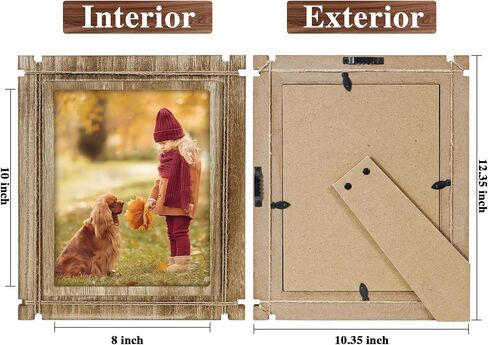 Picture Frames Brown Rustic Photo Frame 4x6 Wood Picture Frame for Wall Mount and Tabletop Display Farmhouse Decor in Saudi Arabia