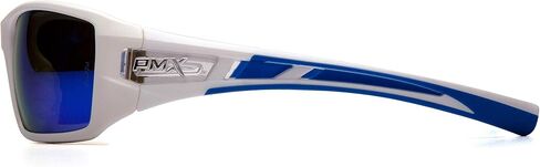 Pyramex Safety Velar Safety Glasses, White-Blue Frame/Ice Blue Mirror Lens Medium in Saudi Arabia
