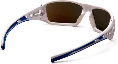 Pyramex Safety Velar Safety Glasses, White-Blue Frame/Ice Blue Mirror Lens Medium in Saudi Arabia