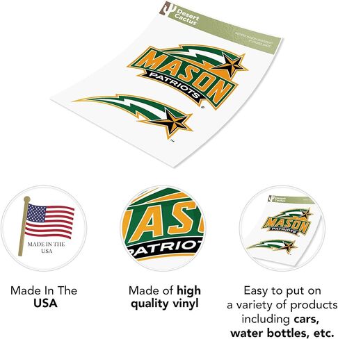 ملصق صبار الصحراء جورج ماسون جامعة GMU الوطنيين ملصق حائط من الفينيل‏ للكمبيوتر المحمول زجاجة مياه سجل قصاصات السيارة (مجموعة 4 بوصة V1) in Kuwait