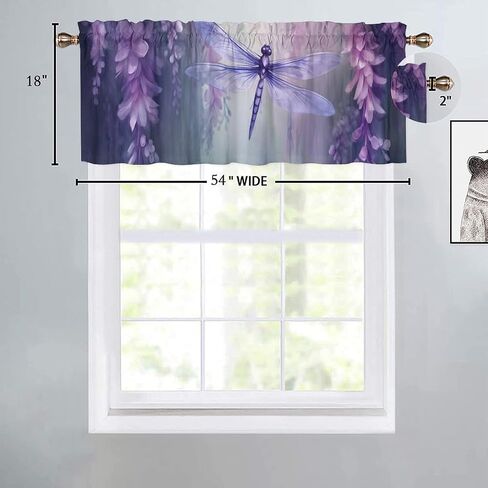 Sunflower Valance Curtains Blackout Farmhouse Rustic Country Wooden Plank Butterfly Privacy Window Valances for Living Room 54 by 18 in, 1 Panel in Saudi Arabia