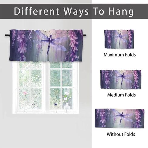 Sunflower Valance Curtains Blackout Farmhouse Rustic Country Wooden Plank Butterfly Privacy Window Valances for Living Room 54 by 18 in, 1 Panel in Saudi Arabia