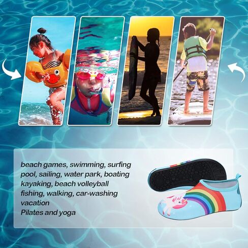 Kkomforme Kids Beach Water Shoes Non-Slip Quick Dry Swim Barefoot Aqua Pool Socks Shoes for Boys and Girls Toddler in Saudi Arabia