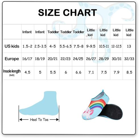 Kkomforme Kids Beach Water Shoes Non-Slip Quick Dry Swim Barefoot Aqua Pool Socks Shoes for Boys and Girls Toddler in Saudi Arabia