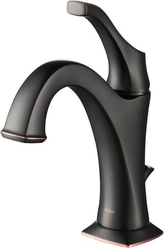 KRAUS KBF-1201BG Arlo Single Handle Basin Bathroom Faucet with Lift Rod Drain and Deck Plate, Brushed Gold (2-Pack) in Saudi Arabia