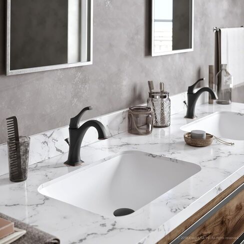 KRAUS KBF-1201BG Arlo Single Handle Basin Bathroom Faucet with Lift Rod Drain and Deck Plate, Brushed Gold (2-Pack) in Saudi Arabia