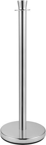 VEVOR Stanchion Post مع حبل مخملي، 6 عبوات من دعامات التحكم في الحشود مع 6 قطع من الحبال المخملية السوداء بطول 5 أقدام، مقسم خط حاجز طابور مطلي بالخبز من الفولاذ الكربوني وقاعدة بلاستيكية قابلة للملء لحفل الزفاف in Kuwait