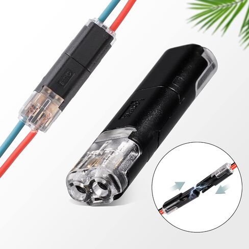 40pcs Double-Wire Plug-in Connector, Pluggable Led Double Wire Push in Connector with Locking Buckle Fast Connect Low Voltage Wire Connectors in Saudi Arabia