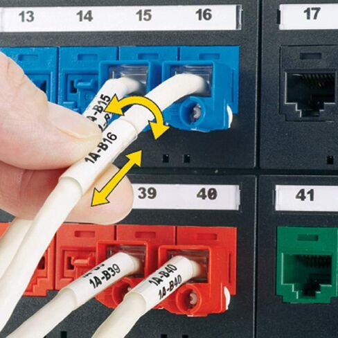 Panduit R100X150V1C P1 Cassette Turn-Tell ملصق مغلف ذاتيًا، فينيل، أبيض in Kuwait