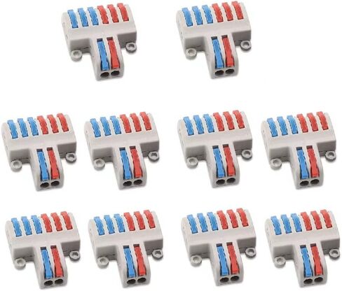 10 قطع من موصلات صامولة سلك الرافعة، موصل كابل توصيل سريع، كتلة طرفية للموصل in Kuwait