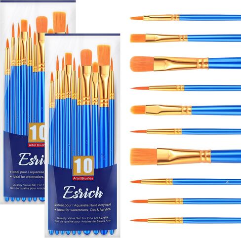 ESRICH 100PCS Paint Brushes, Paint Brush for Acrylic Painting in Saudi Arabia