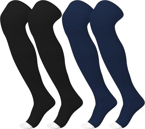 2 Pairs High Football Socks Sport Multiple Sizes over the Knee Baseball Socks Extra Long for Boys Girls Women Men in Saudi Arabia