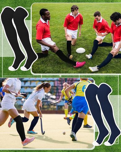 2 Pairs High Football Socks Sport Multiple Sizes over the Knee Baseball Socks Extra Long for Boys Girls Women Men in Saudi Arabia