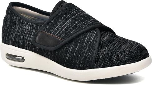 Women's Diabetic Shoes with Adjustable Closure Wide Width Edema Shoes Non-Slip Elderly Swollen Feet Walking Sneakers in Saudi Arabia
