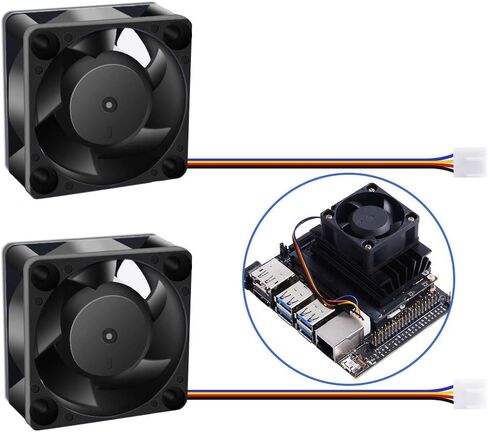 GeeekPi 2-Pack Fan for NVIDIA Jetson Nano, DC 5V 4020 Cooling Fan 40mm×40mm×20mm with Dual Ball Bearing PWM Speed Adjustment Strong Cooling Air Fan with 4PIN Reverse-Proof Connector in Saudi Arabia