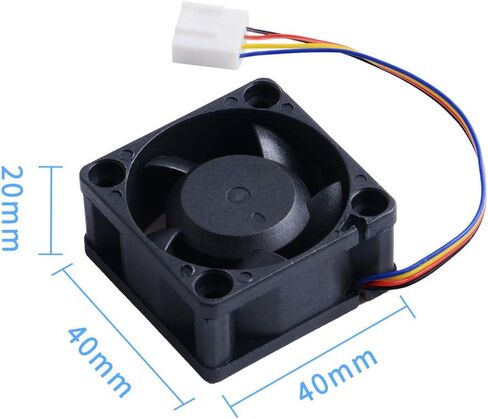 GeeekPi 2-Pack Fan for NVIDIA Jetson Nano, DC 5V 4020 Cooling Fan 40mm×40mm×20mm with Dual Ball Bearing PWM Speed Adjustment Strong Cooling Air Fan with 4PIN Reverse-Proof Connector in Saudi Arabia