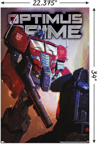 Trends International Hasbro Transformers - Optimus Prime Wall Poster, 14.725" x 22.375", Barnwood Framed Version in Saudi Arabia