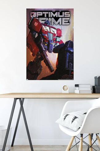 Trends International Hasbro Transformers - Optimus Prime Wall Poster, 14.725" x 22.375", Barnwood Framed Version in Saudi Arabia