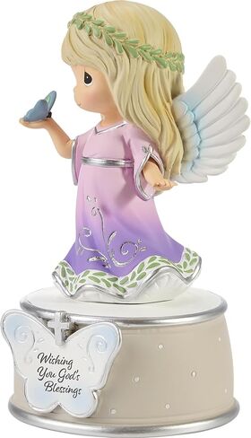 Precious Moments Angel with Butterfly Musical | Wishing You God's Blessings Memorial Gift | Bereavement | Angel Musical in Saudi Arabia