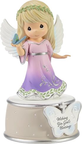 Precious Moments Angel with Butterfly Musical | Wishing You God's Blessings Memorial Gift | Bereavement | Angel Musical in Saudi Arabia