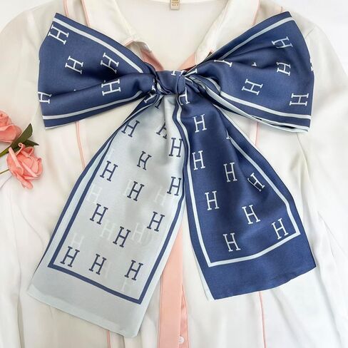 FONYVE Long Silk Head Scarf for Hair Fashion Headwrap for Women Lightweight Neck Bag Scarves with Gift Packed 5.9 × 59" in Saudi Arabia