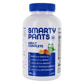 SmartyPants Adult Complete Daily Gummy Vitamins: Gluten Free, Multivitamin & Omega 3 DHA/EPA Fish Oil, Methyl B12, Vitamin D3, Non-GMO, 180 count (30 Day Supply) in Saudi Arabia