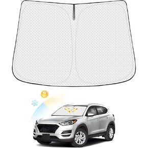Windshield Sun Shade for Hyundai Tucson 2016-2021 Thicken 6-Layer Front Window Sunshade Cover Sun Visor Shield Protector Block UV Rays Keep Vehicle Cool