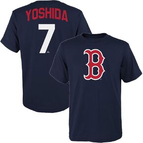 Masataka Yoshida Boston Red Sox MLB Kids Youth 8-20 Navy Official Player Name & Number Jersey T-Shirt