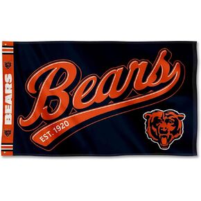 Chicago Bears Script Logo Premium Flag