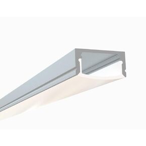 LEDPROFILES 5-Pack 8ft (2.4Meter) LED Aluminum Channel with Frosted Diffuser, End Caps and Mounting Accessories - 1971 Series LED Profile Extrusion Upto 12mm/0.47" Wide LED Strip Light